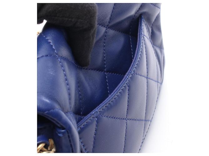 Bolsa de Ombro Mini Chanel Matelassé Azul - vista 6
