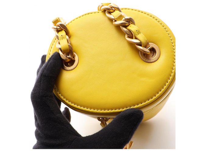 Chanel Matelassé Vanity Schultertasche Gelb - Ansicht 10