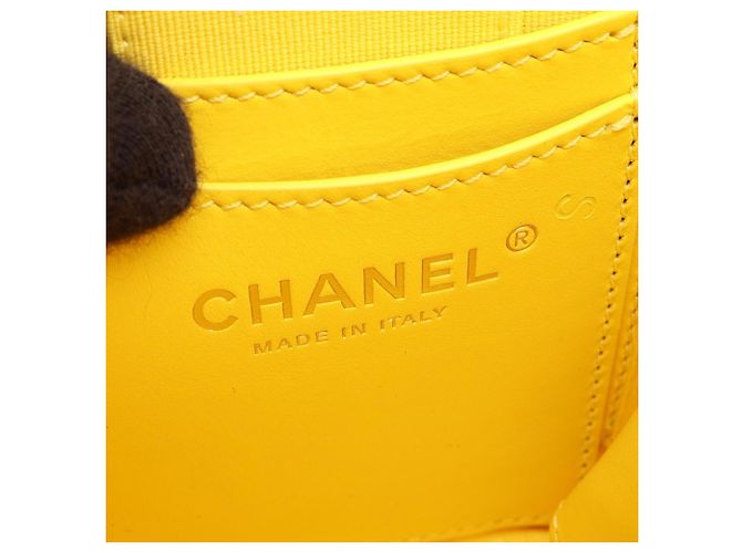 Chanel Matelassé Vanity Schultertasche Gelb - Ansicht 4