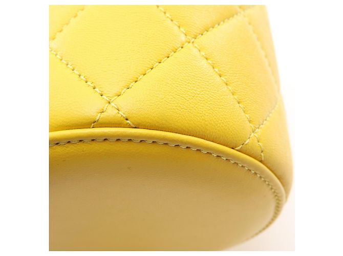 Chanel Matelassé Vanity Schultertasche Gelb - Ansicht 7