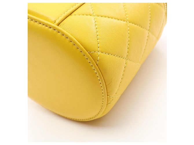 Chanel Matelassé Vanity Schultertasche Gelb - Ansicht 8