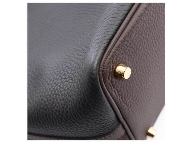 Hermès Hermes Picotin Lock PM Handtasche Braun Schwarz Beige - Ansicht 6