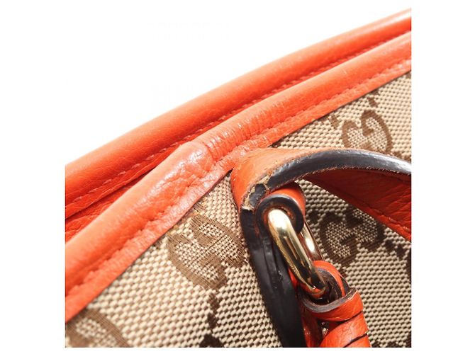 Borsa Tote 2-Way Gucci Bree GG Canvas Beige Arancione - vista 12