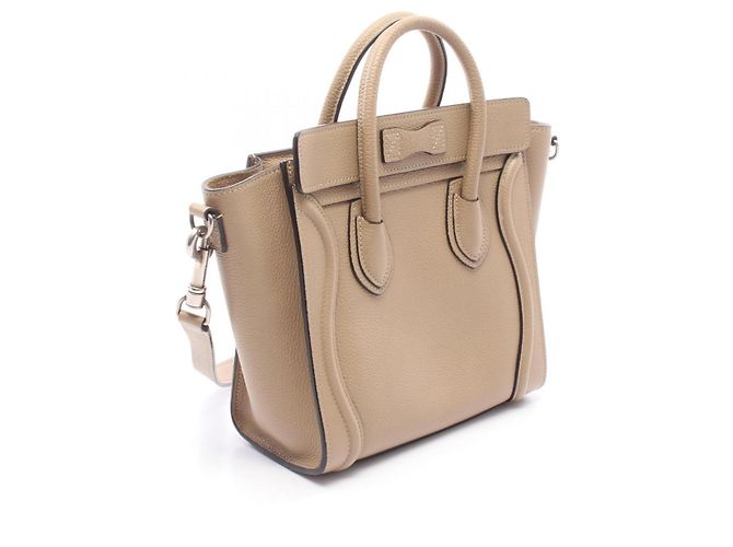 Céline Celine Luggage Nano Shopper 2-Way Handtasche Beige - Ansicht 2
