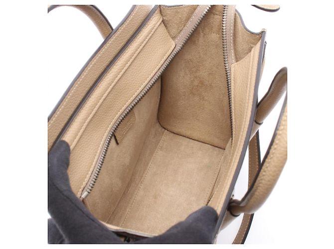Céline Celine Luggage Nano Shopper 2-Way Handtasche Beige - Ansicht 3