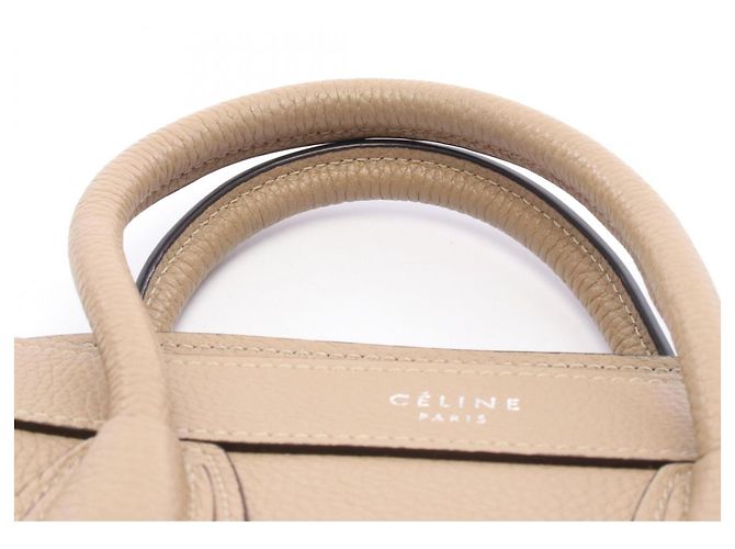 Céline Celine Luggage Nano Shopper 2-Way Handtasche Beige - Ansicht 6