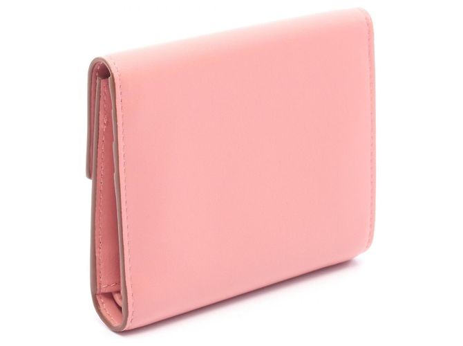 Miu Miu SOFTY LOGO Tri-fold Wallet Brown Pink - view 2