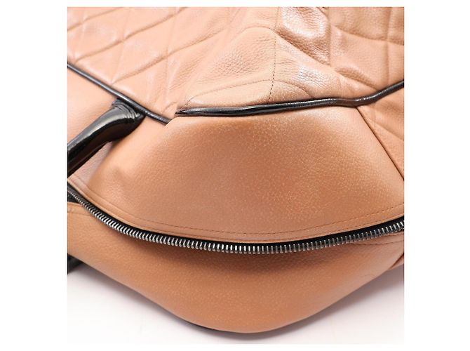Chanel Matelassé Bowling Bag Schwarz Beige - Ansicht 13