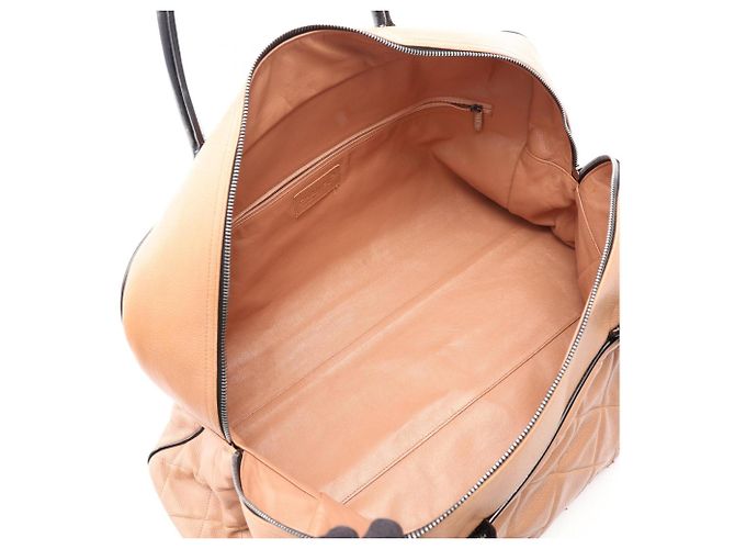 Chanel Matelassé Bowling Bag Schwarz Beige - Ansicht 3