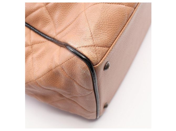 Chanel Matelassé Bowling Bag Schwarz Beige - Ansicht 6