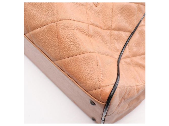Chanel Matelassé Bowling Bag Schwarz Beige - Ansicht 7