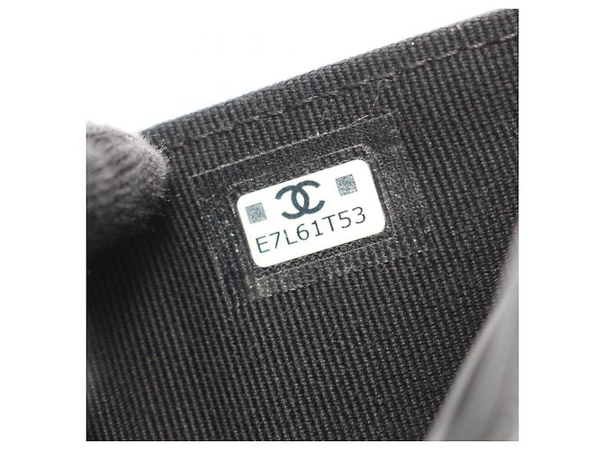 Chanel Coco Mark Small Flap Tri-fold Wallet Black - view 6