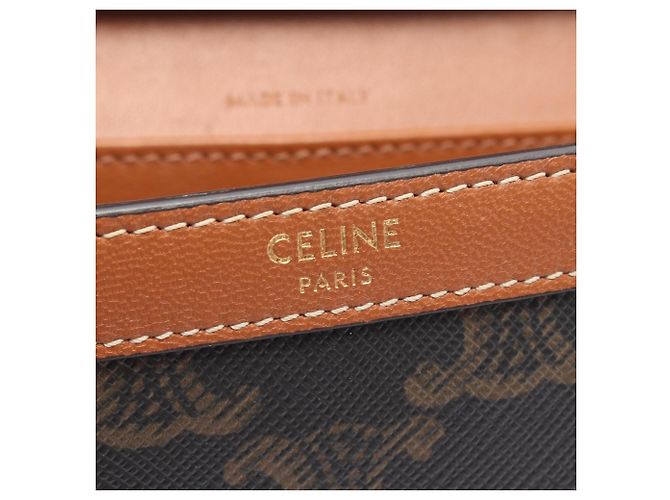 Céline Bolso de hombro Celine Triomphe Castaño Negro - vista 4