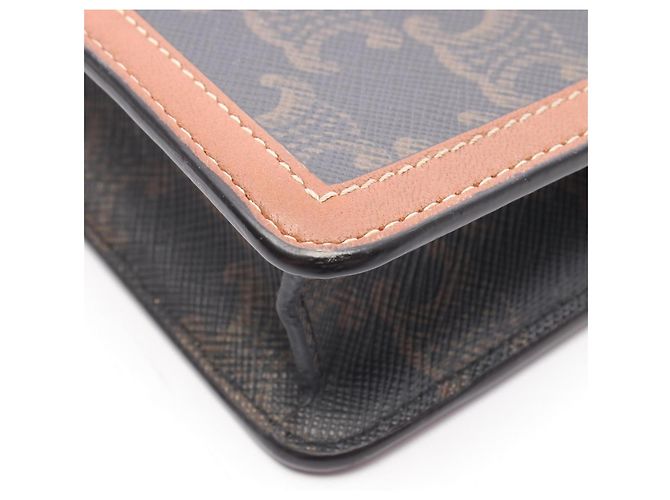 Céline Bolso de hombro Celine Triomphe Castaño Negro - vista 8