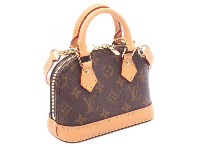 Bolso de mano Louis Vuitton Nano Alma Monogram Castaño - vista 2