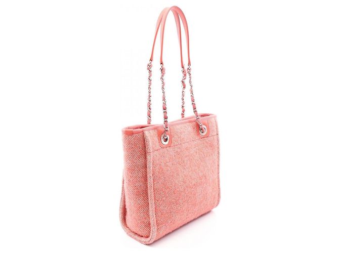 Borsa Tote Chanel Deauville PM Rosa - vista 2