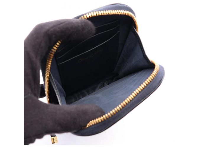Borsa porta-cellulare Christian Dior Dior 30 Montaigne Crudo Blu navy - vista 3