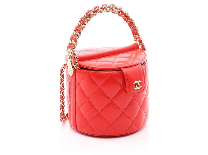 Chanel Matelassé Vanity 2-Way Schultertasche Rot - Ansicht 2