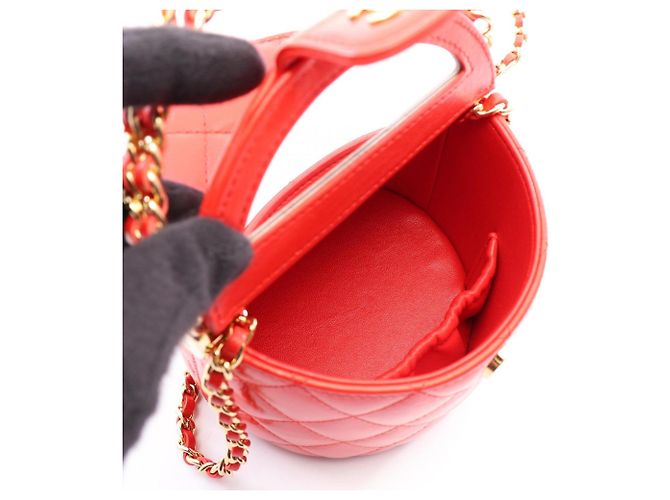 Chanel Matelassé Vanity 2-Way Schultertasche Rot - Ansicht 3