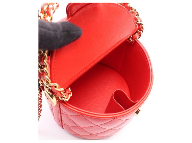 Chanel Matelassé Vanity 2-Way Schultertasche Rot - Ansicht 4