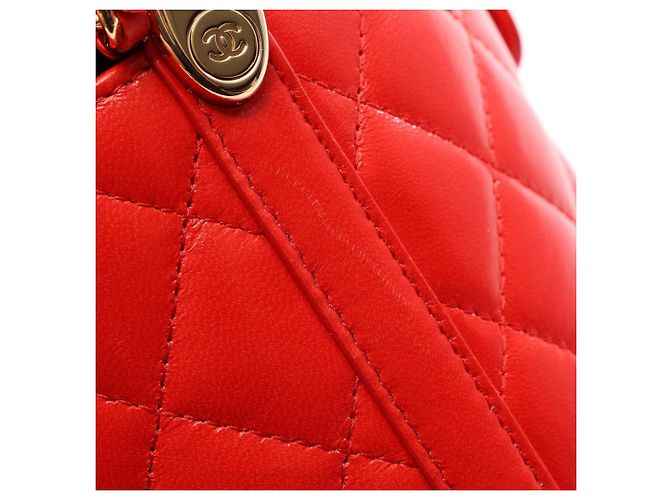 Chanel Matelassé Vanity 2-Way Schultertasche Rot - Ansicht 9