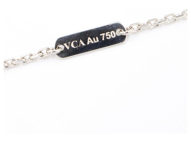 Collana Van Cleef & Arpels Vintage Alhambra in madreperla Argento Bianco - vista 3