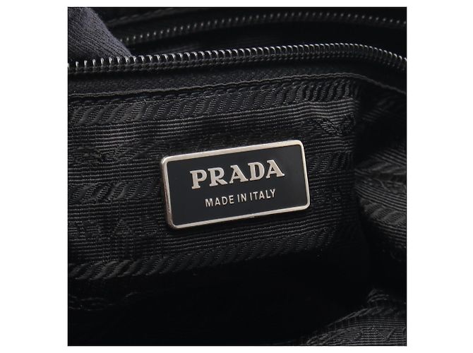 Sac Cabas Prada VELA Noir Nylon et Cuir - vue 4