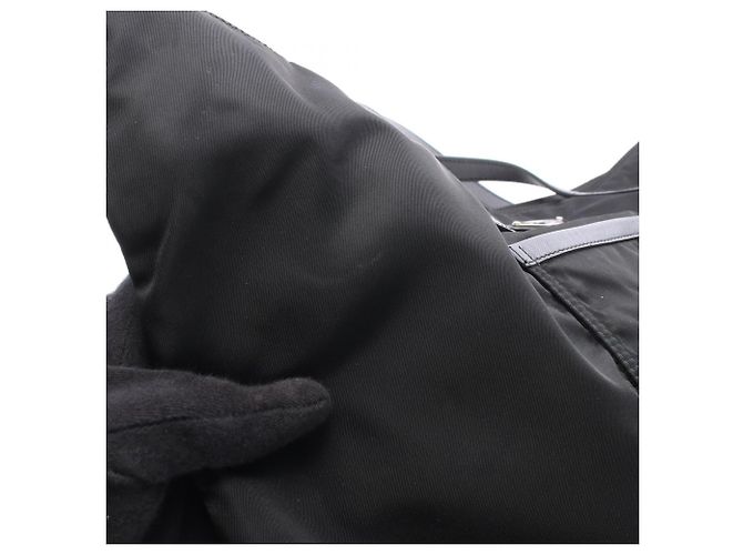 Sac Cabas Prada VELA Noir Nylon et Cuir - vue 8