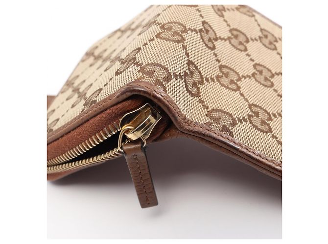 Gucci GG Canvas Bi-fold Geldbörse Braun Beige - Ansicht 10