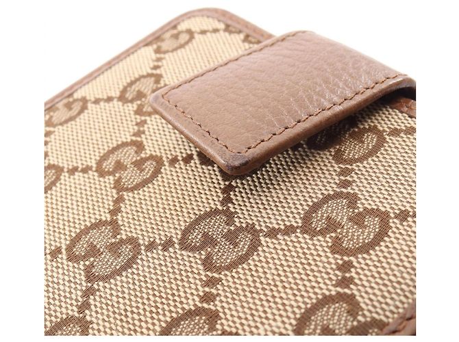 Gucci GG Canvas Bi-fold Geldbörse Braun Beige - Ansicht 12