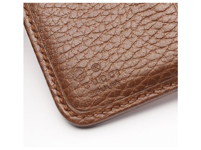 Gucci GG Canvas Bi-fold Geldbörse Braun Beige - Ansicht 4