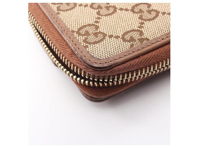 Gucci GG Canvas Bi-fold Geldbörse Braun Beige - Ansicht 9