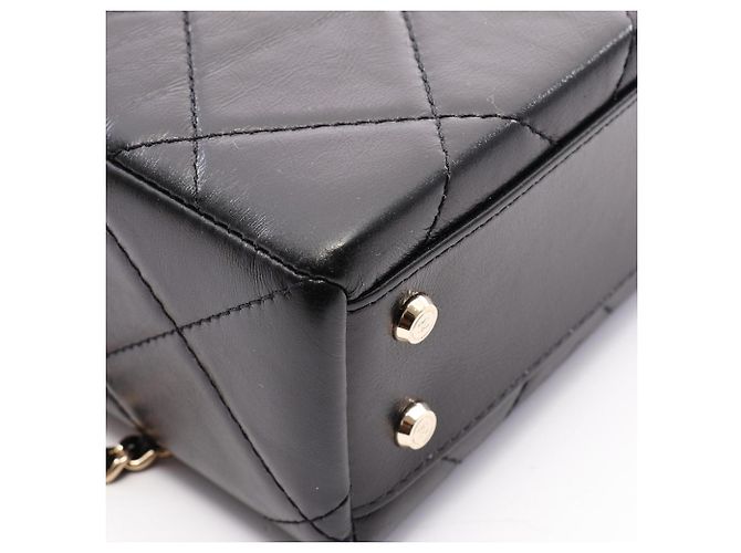 Chanel Matelassé Vanity Bag mit oberem Griff Schwarz - Ansicht 6