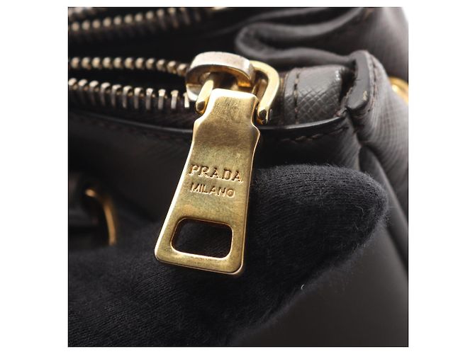 Prada Saffiano Lux Galleria 2-Way Handtasche - Gray Braun - Ansicht 10