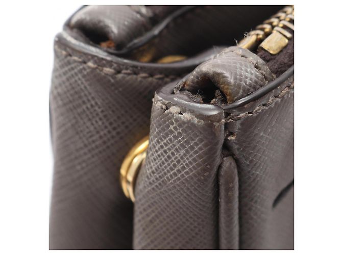 Prada Saffiano Lux Galleria 2-Way Handtasche - Gray Braun - Ansicht 11