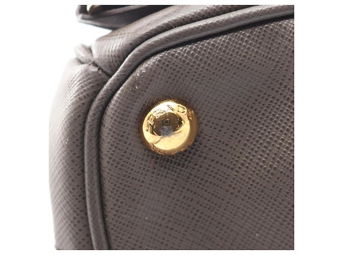 Prada Saffiano Lux Galleria 2-Way Handtasche - Gray Braun - Ansicht 12