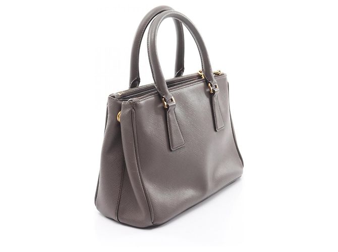 Prada Saffiano Lux Galleria 2-Way Handtasche - Gray Braun - Ansicht 2