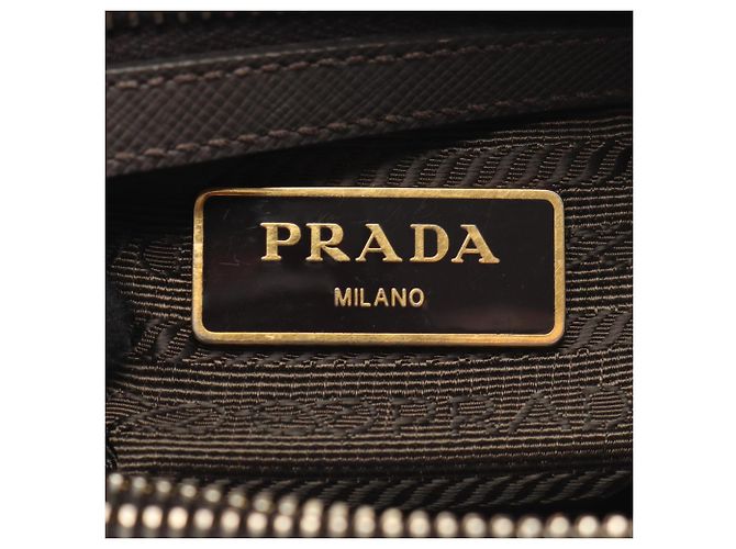 Prada Saffiano Lux Galleria 2-Way Handtasche - Gray Braun - Ansicht 4