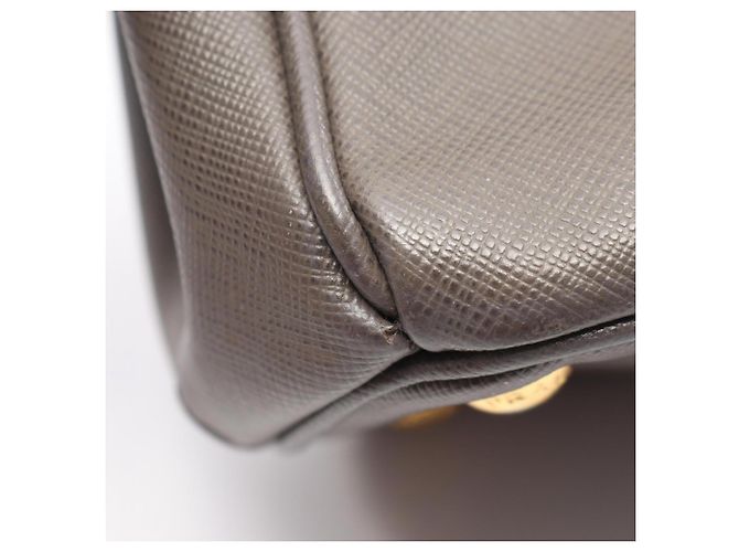 Prada Saffiano Lux Galleria 2-Way Handtasche - Gray Braun - Ansicht 5