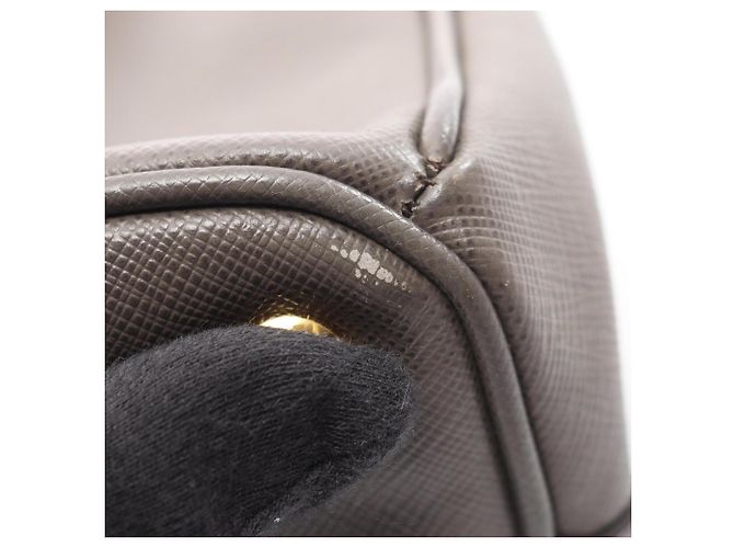 Prada Saffiano Lux Galleria 2-Way Handtasche - Gray Braun - Ansicht 7