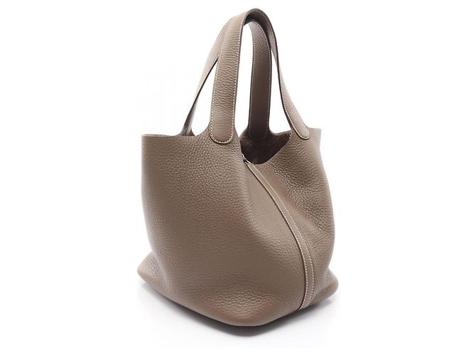 Hermès Hermes Picotin Lock MM Handtasche in Gray Braun - Ansicht 2