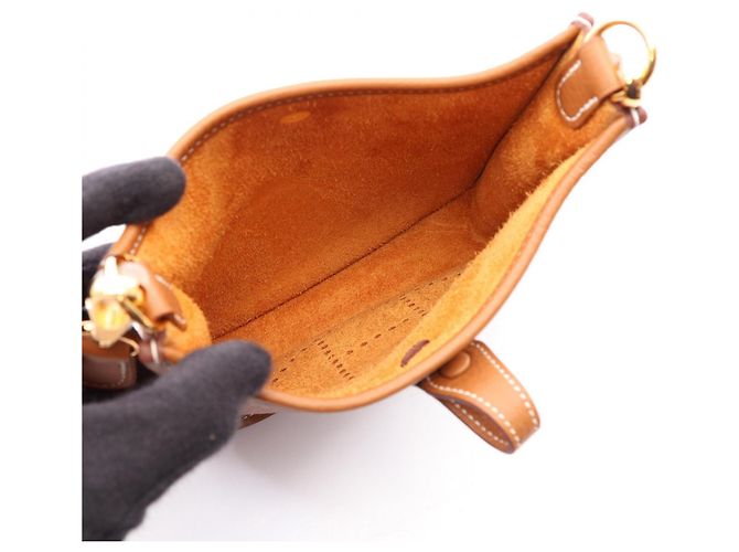 Hermès Bolsa de ombro Hermes Evelyne TPM Amazon Gold Marrom - vista 3
