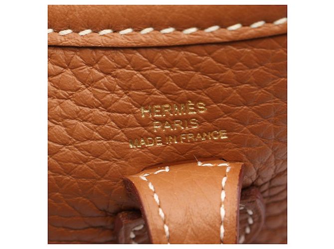 Hermès Bolsa de ombro Hermes Evelyne TPM Amazon Gold Marrom - vista 4