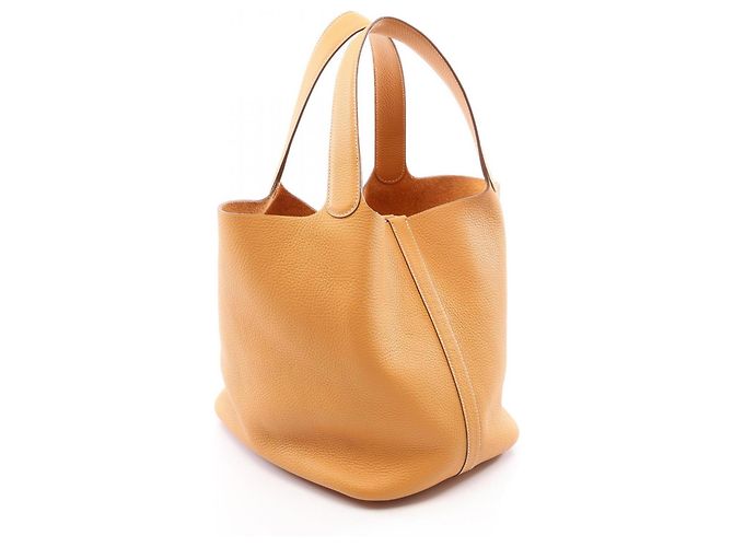 Hermès Bolso Hermes Picotin Lock GM Natural Sable Castaño - vista 2
