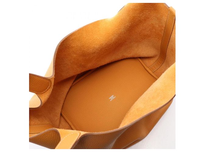 Hermès Bolso Hermes Picotin Lock GM Natural Sable Castaño - vista 3