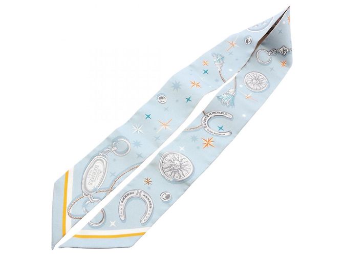 Hermès Pañuelo Hermes Twilly C'EST LA FETE Azul Multicolor - vista 2