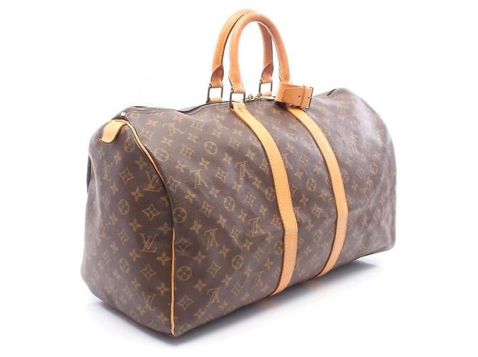 Bolso Boston Louis Vuitton Keepall 50 Castaño Monograma - vista 2