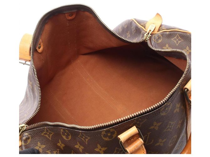Bolso Boston Louis Vuitton Keepall 50 Castaño Monograma - vista 3