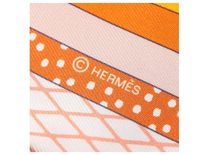 Hermès Hermes Twilly GRAND THEATRE NOUVEAU Seidentuch Pink Mehrfarben - Ansicht 4