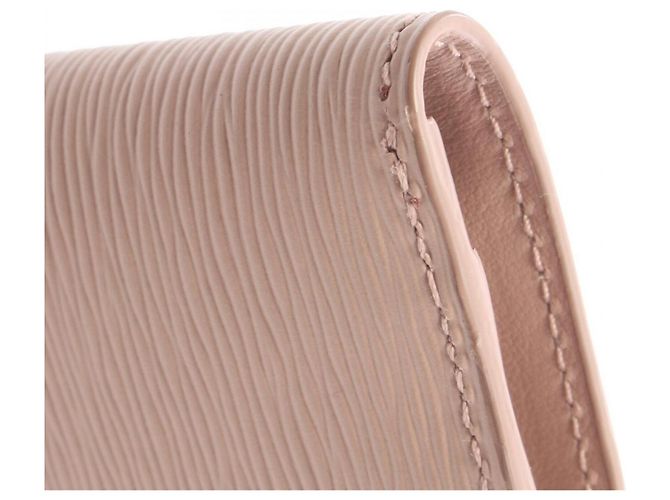 Prada Triangle Logo Pink Leather Card Case - view 6